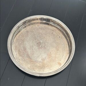 Round Silver Tray